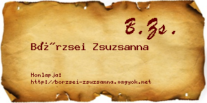 Börzsei Zsuzsanna névjegykártya