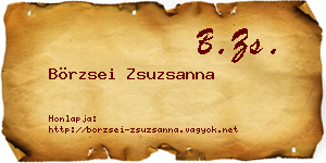 Börzsei Zsuzsanna névjegykártya