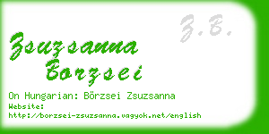 zsuzsanna borzsei business card